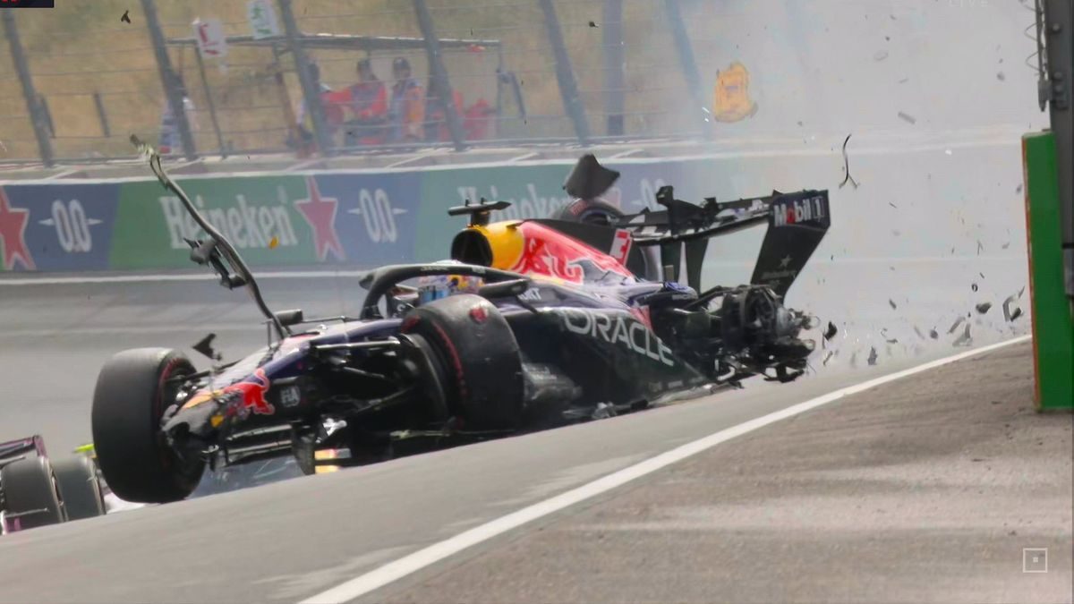 Verstappen abandona el GP de Países Bajos tras un violento choque en pista mojada