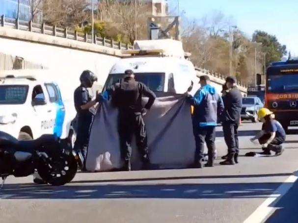 Panamericana: un camión embistió a un motociclista, lo mató y se fugó