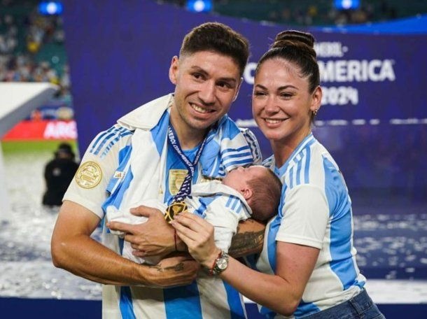 Felicidad total: la pareja de Gonzalo Montiel celebró emocionada su regreso a River