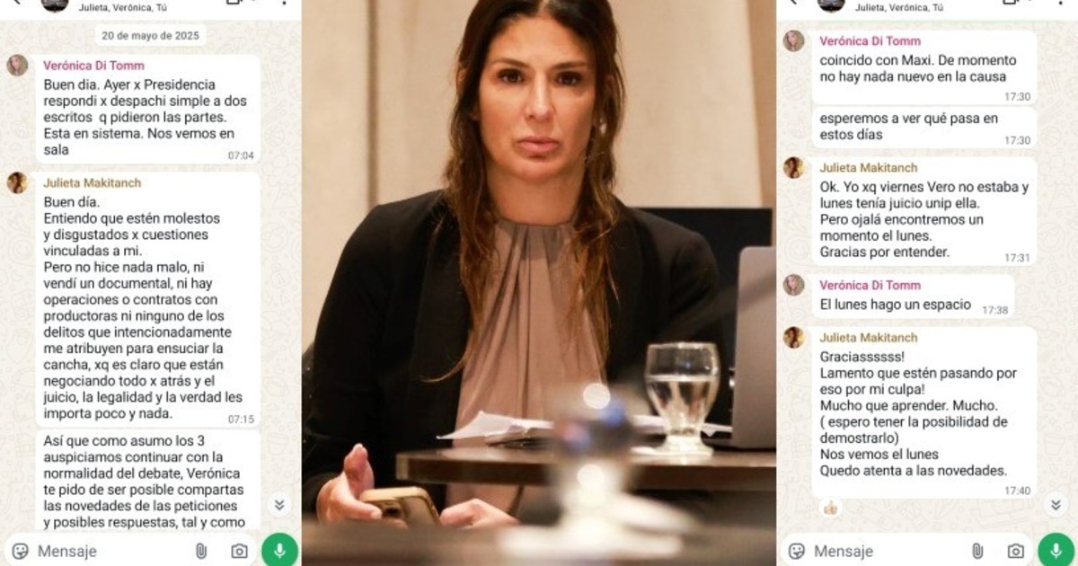«me-arrepiento-infinito»:-la-saga-de-chats-de-julieta-makintach-con-los-otros-jueces-tras-el-escandalo-en-el-juicio-de-maradona