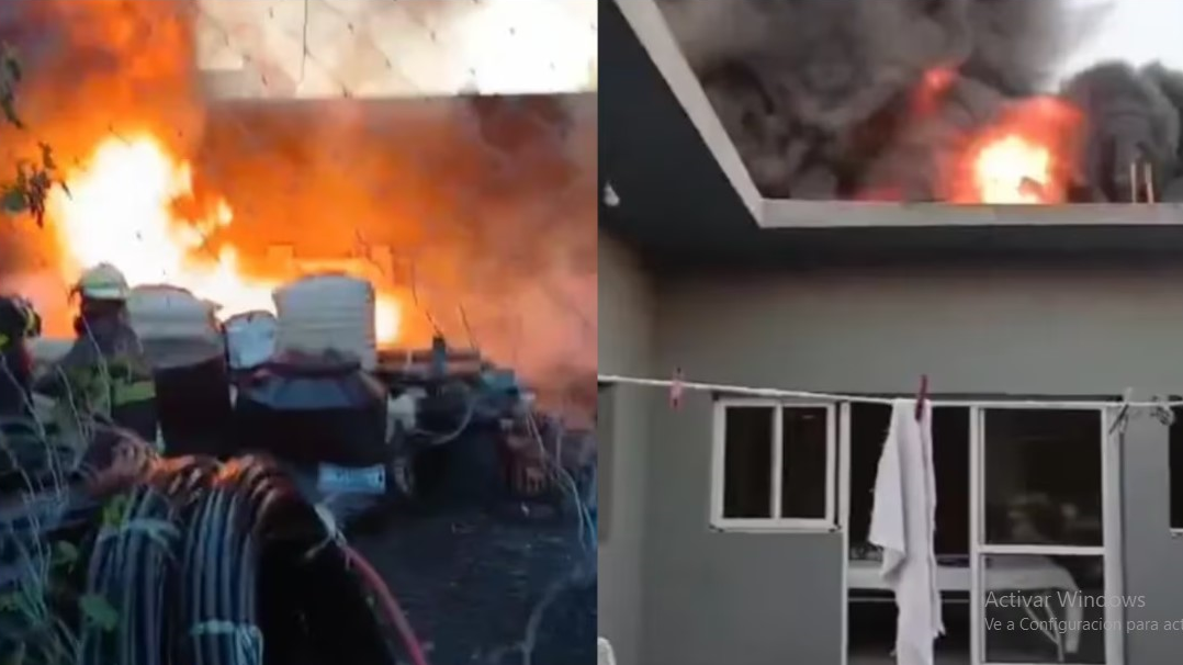 tension-en-la-plata:-se-incendio-un-deposito-y-evacuaron-a-los-vecinos-por-el-avance-del-fuego.