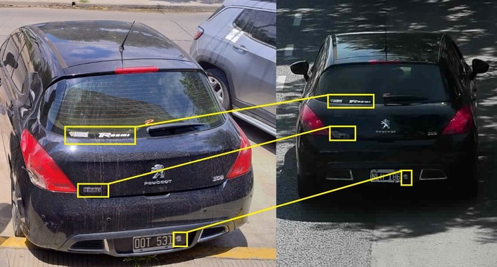 El auto secuestrado en la investigación por el robo a Nicolás Wiñazki.