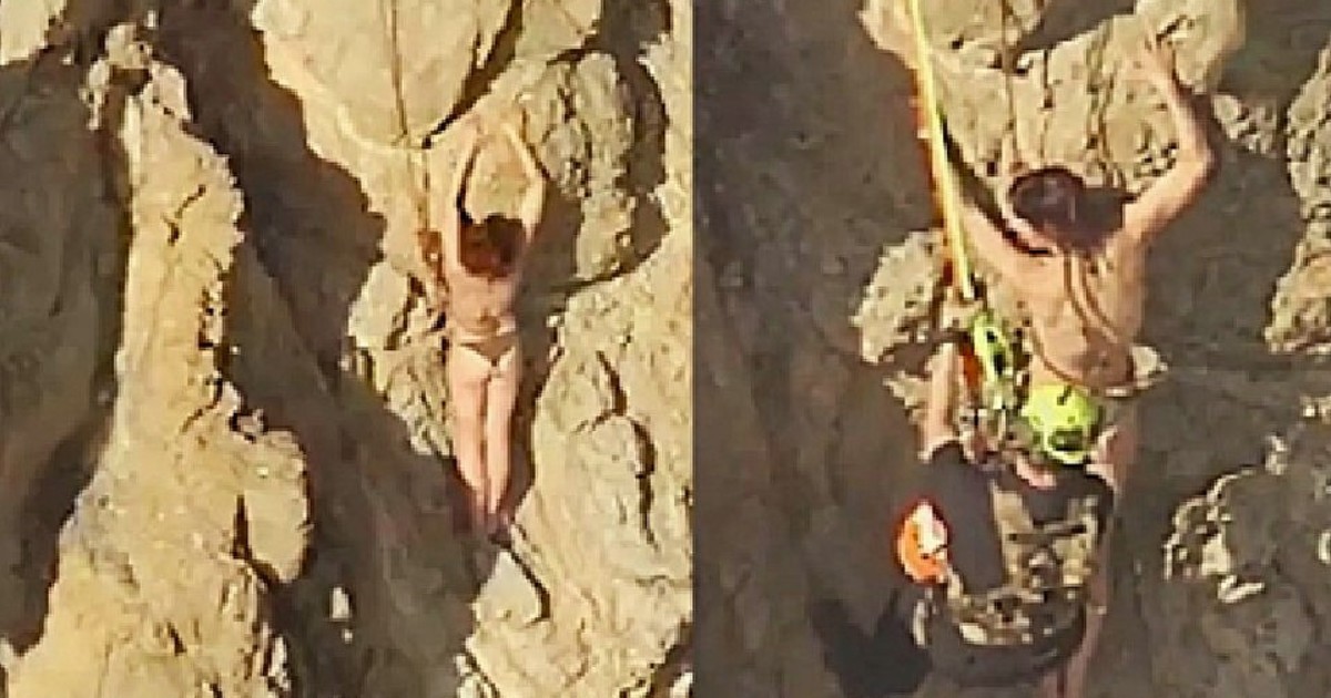 asi-fue-el-rescate-de-una-nadadora-en-bikini-colgando-de-un-peligroso-acantilado:-«pense-que-mi-destino-se-esfumaba»
